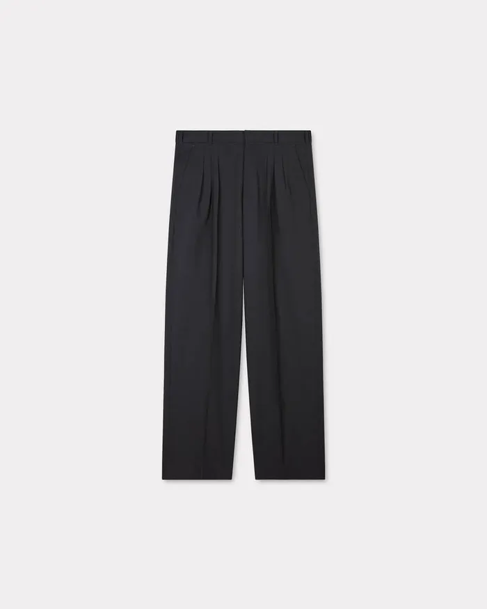 Kenzo Pants And Shorts Men Pleated Tailored Pants Black