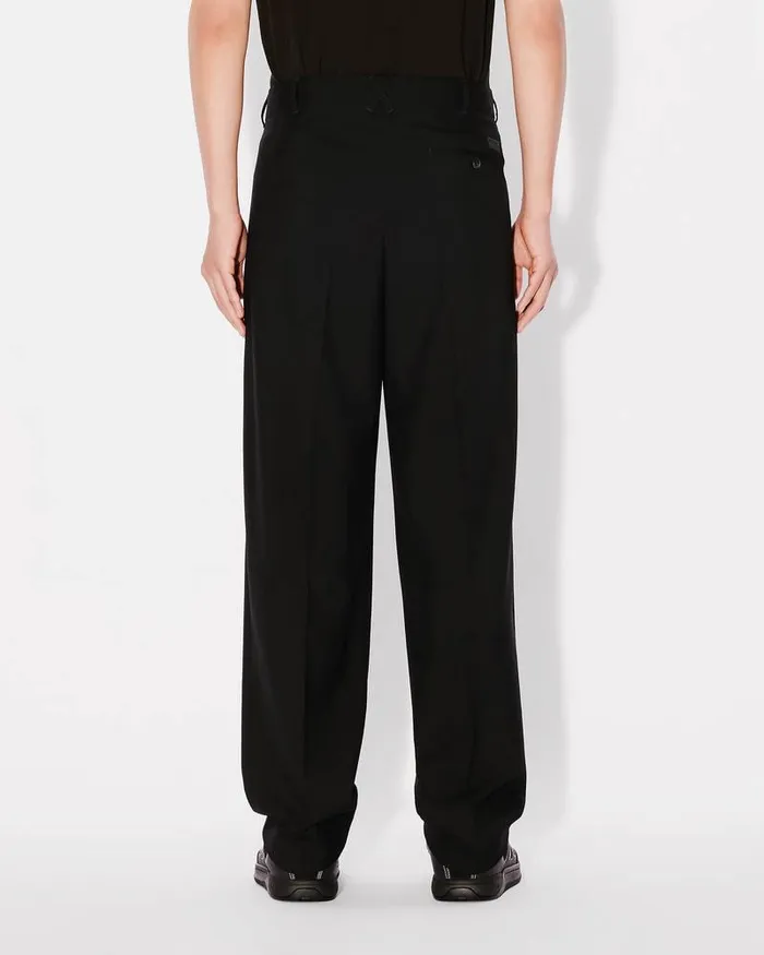 Kenzo Pants And Shorts Men Pleated Tailored Pants Black
