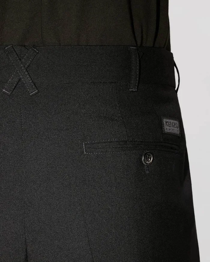 Kenzo Pants And Shorts Men Pleated Tailored Pants Black