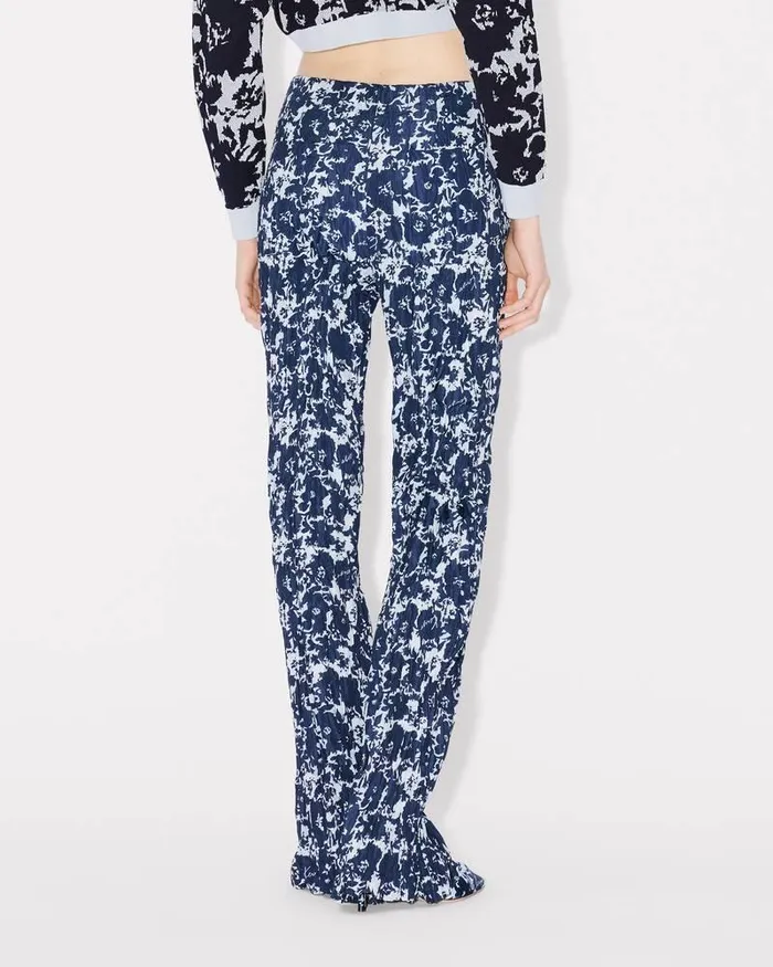 Kenzo Pants And Shorts Women Flower Camo039 Pants Midnight Blue
