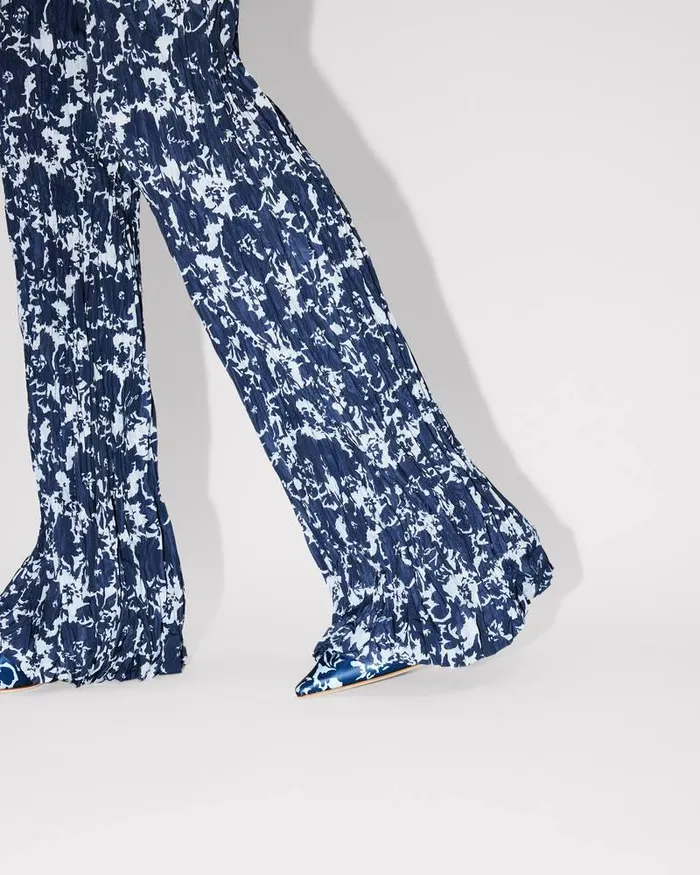 Kenzo Pants And Shorts Women Flower Camo039 Pants Midnight Blue