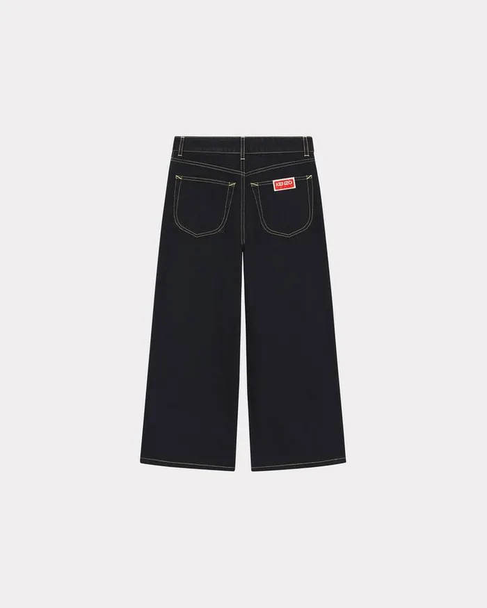Kenzo Pants And Shorts Women SUMIRE Cropped Jeans Rinse Black Denim