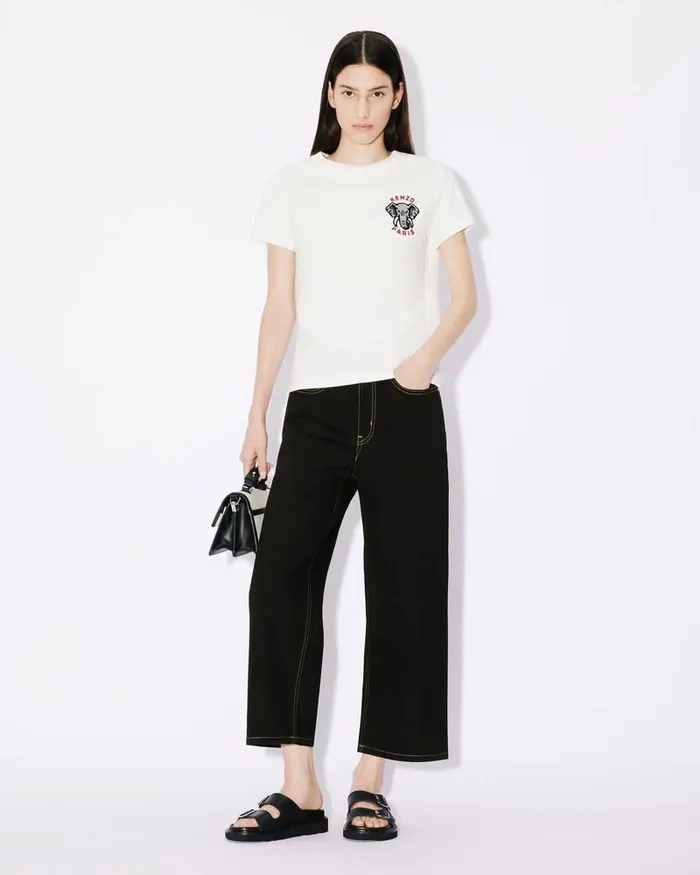 Kenzo Pants And Shorts Women SUMIRE Cropped Jeans Rinse Black Denim