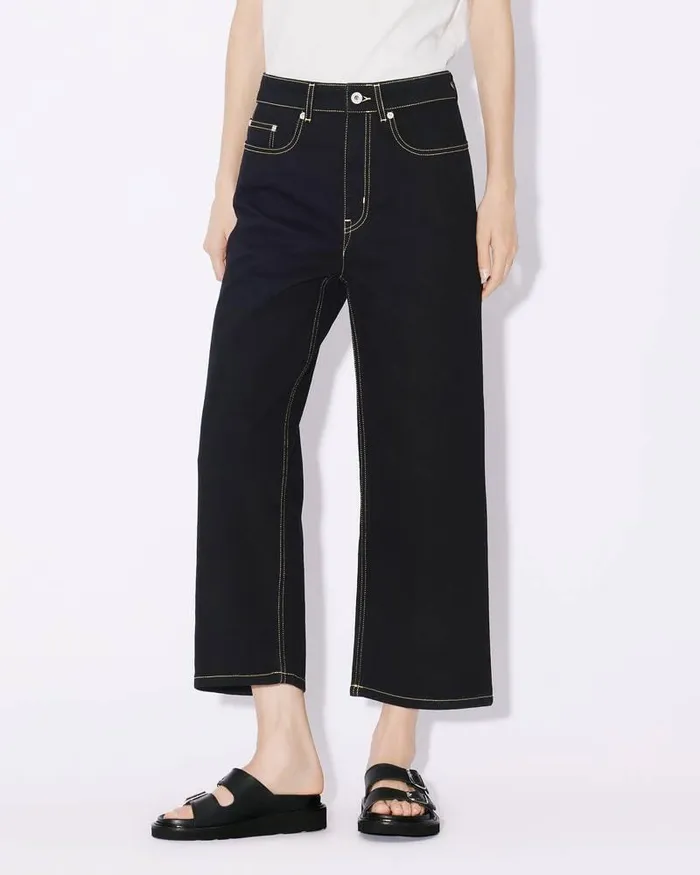 Kenzo Pants And Shorts Women SUMIRE Cropped Jeans Rinse Black Denim