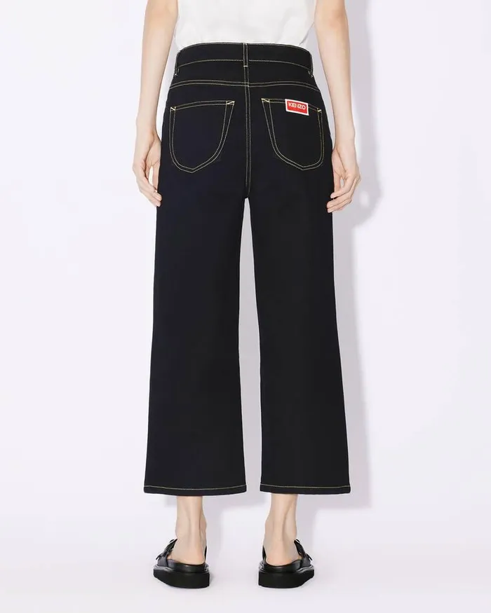 Kenzo Pants And Shorts Women SUMIRE Cropped Jeans Rinse Black Denim