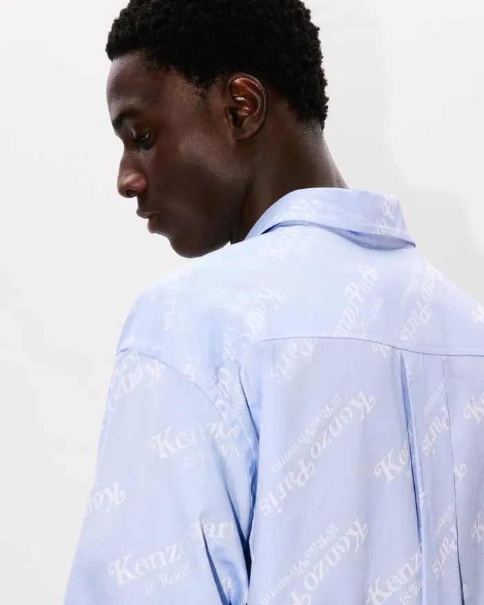 Kenzo Shirts Men By Verdy039 Oversize Shirt Sky Blue