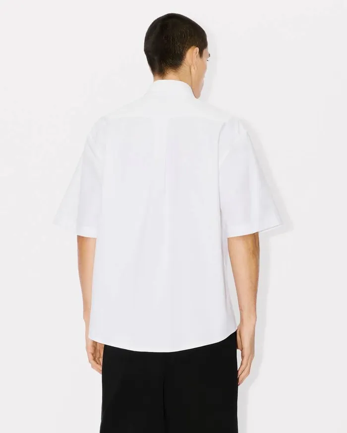 Kenzo Shirts Men Casual 039Boke Flower Crest039 Shirt White
