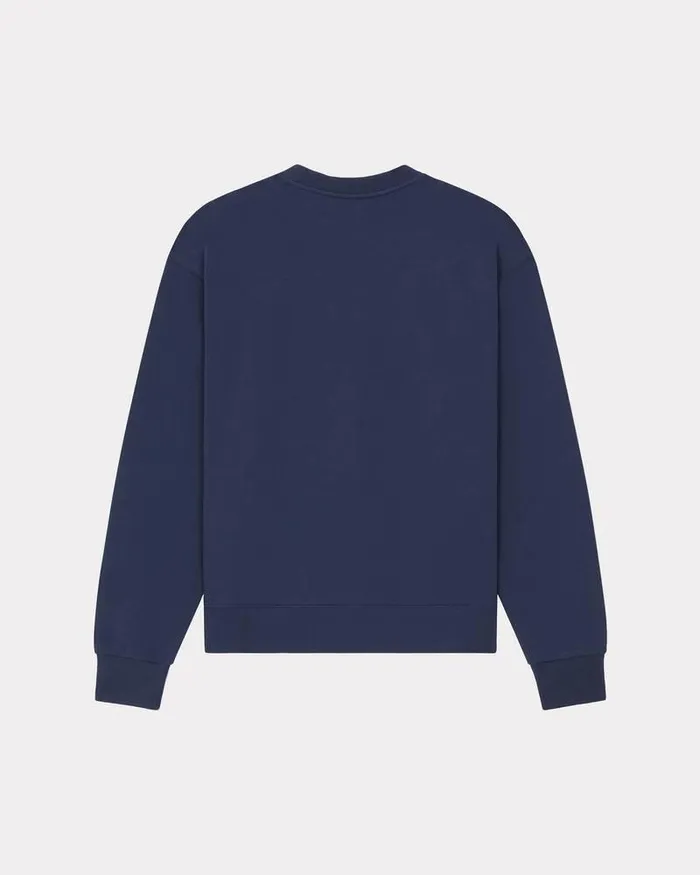 Kenzo Sweatshirts And Hoodies Men Drawn Varsity039 Embroidered Sweatshirt Midnight Blue