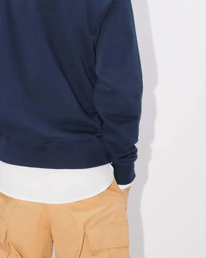 Kenzo Sweatshirts And Hoodies Men Drawn Varsity039 Embroidered Sweatshirt Midnight Blue