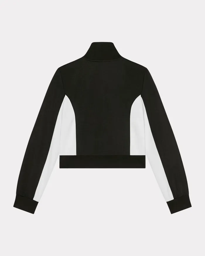 Kenzo Sweatshirts And Hoodies Women 039Boke Flower 20039 Embroidered Fitted Tracksuit Top Black
