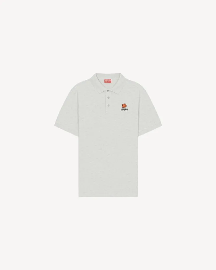 Kenzo TShirts And Polos Men 039Boke Flower039 Embroidered Polo Shirt Pale Grey