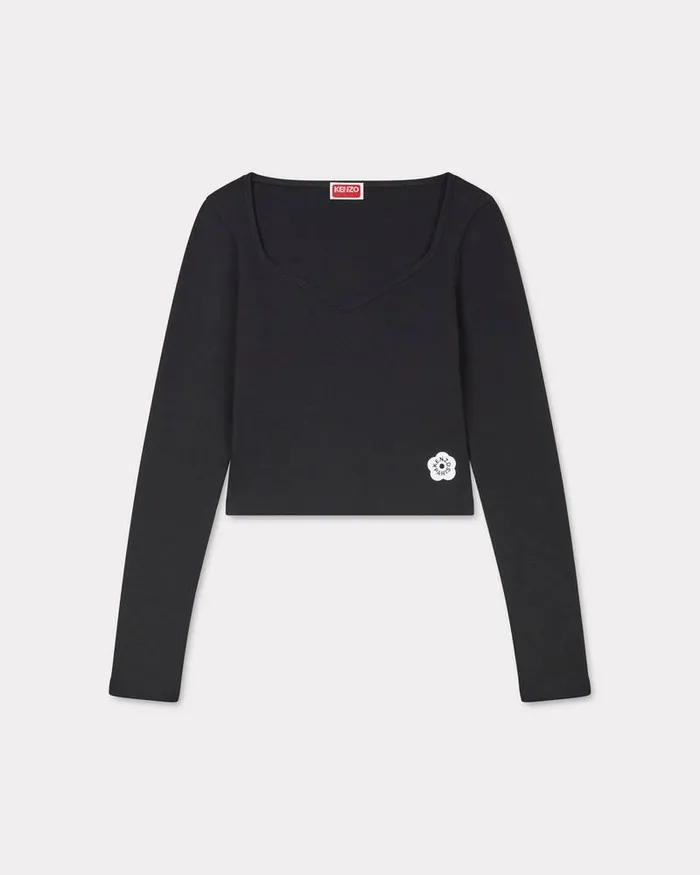 Kenzo TShirts And Polos Women 039Boke Flower 20039 Long Sleeves Tshirt Black