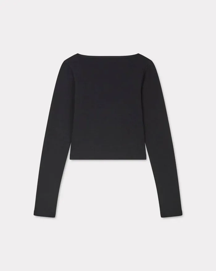 Kenzo TShirts And Polos Women 039Boke Flower 20039 Long Sleeves Tshirt Black