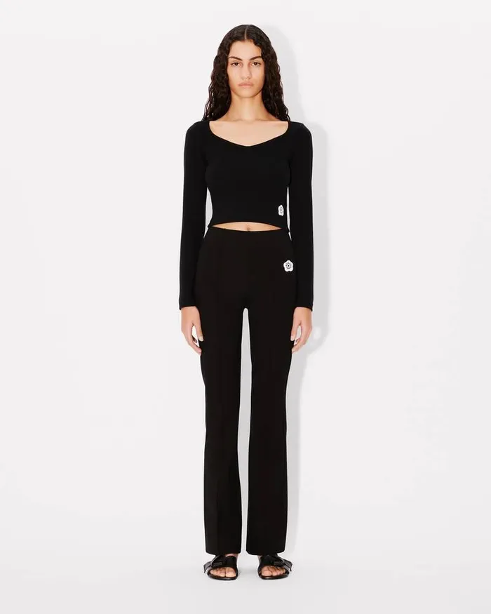 Kenzo TShirts And Polos Women 039Boke Flower 20039 Long Sleeves Tshirt Black