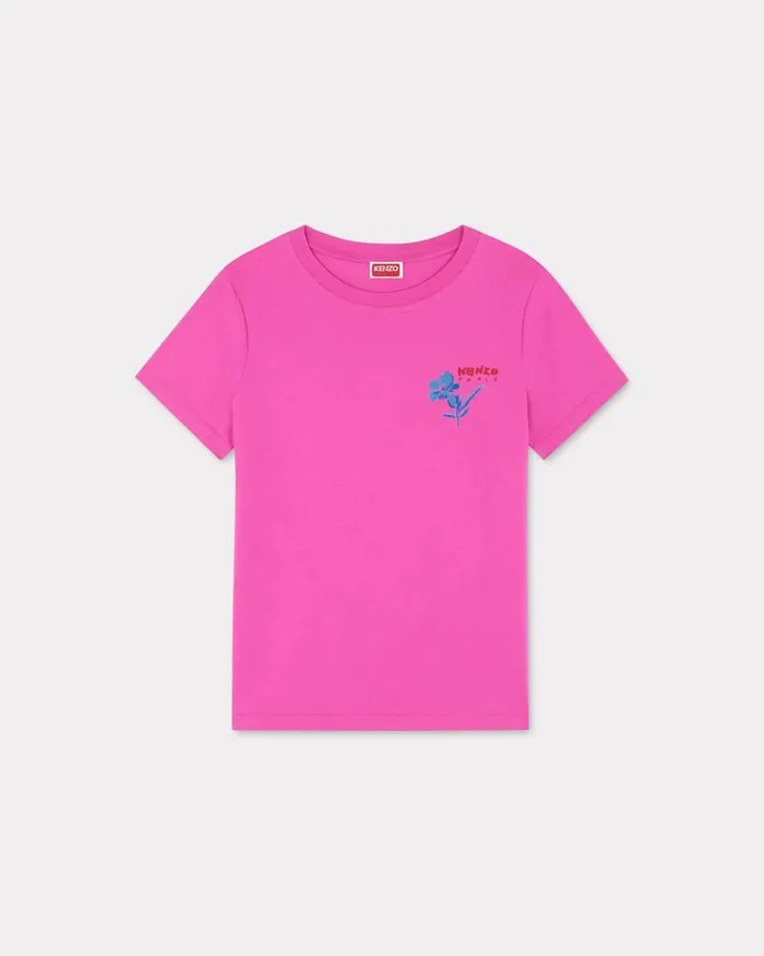 Kenzo TShirts And Polos Women Drawn Flowers039 Tshirt Deep Fuschia