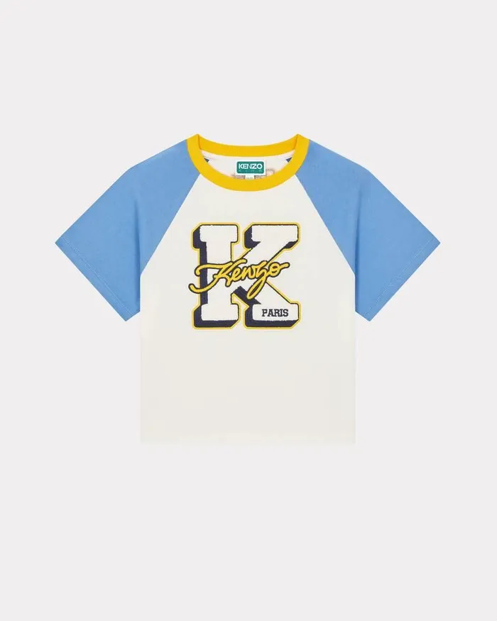 Kenzo TShirts And Sweatshirts Kids 039Campus039 Cotton Tshirt Off White