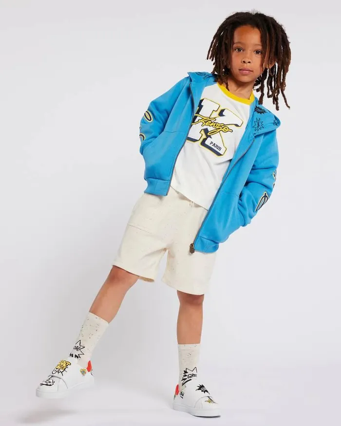 Kenzo TShirts And Sweatshirts Kids 039Campus039 Cotton Tshirt Off White