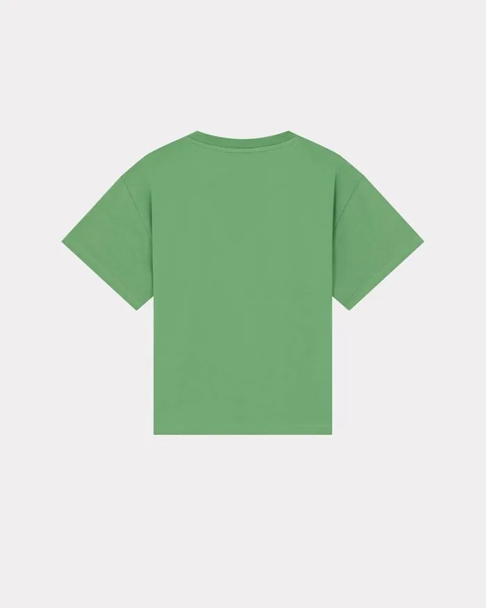 Kenzo TShirts And Sweatshirts Kids Shortsleeved Cotton Tshirt Bottle Green