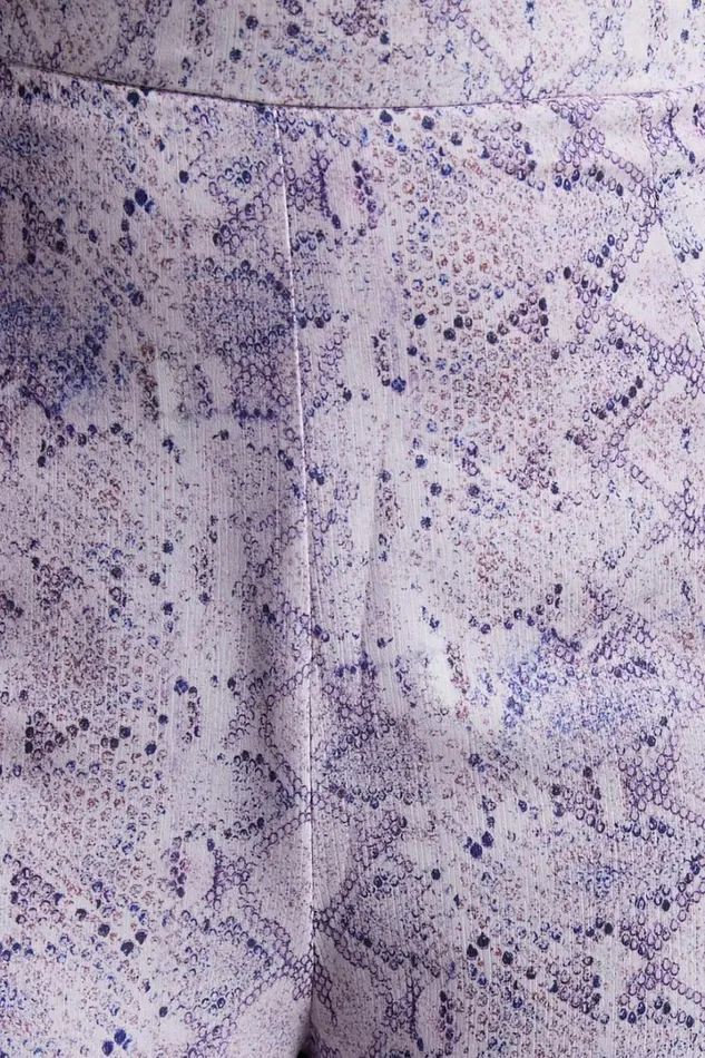 Khaji Top 8211 Halter Scarf Bust Crop Top In Lilac Snake Print Women Showpo Tops