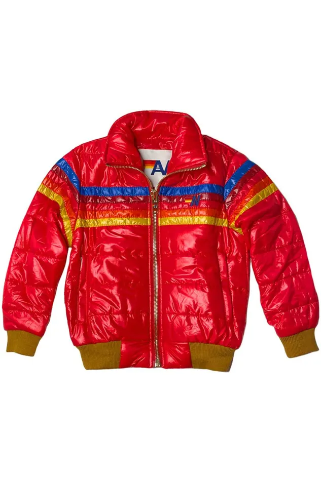 Kids 5 STRIPE KIDS TRAVELER JACKET 8211 CHERRY GLOSSY Aviator Nation