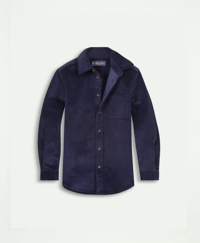 Kids Boys Cotton Corduroy Shirt Jacket Navy Brooks Brothers Shirts