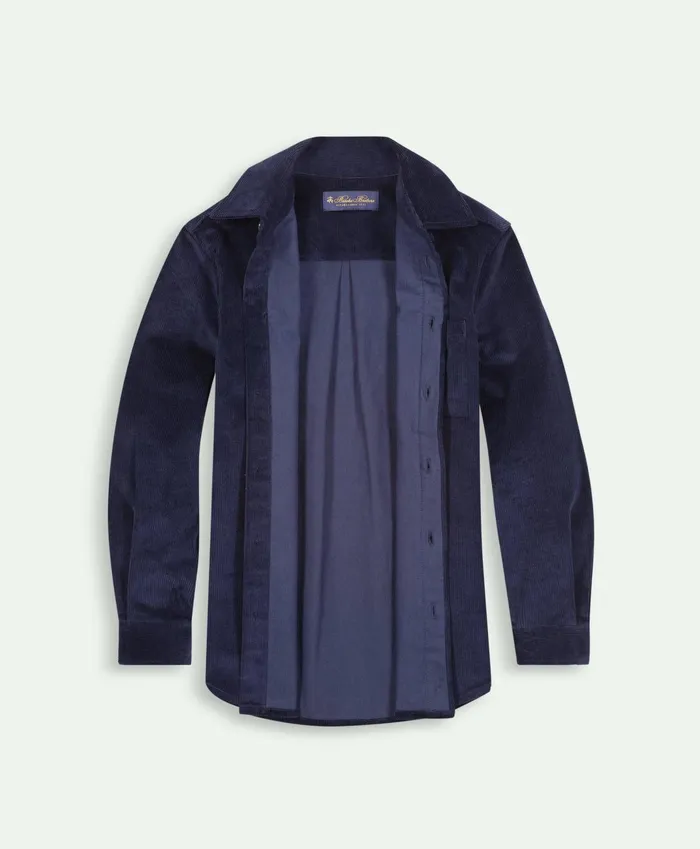 Kids Boys Cotton Corduroy Shirt Jacket Navy Brooks Brothers Shirts