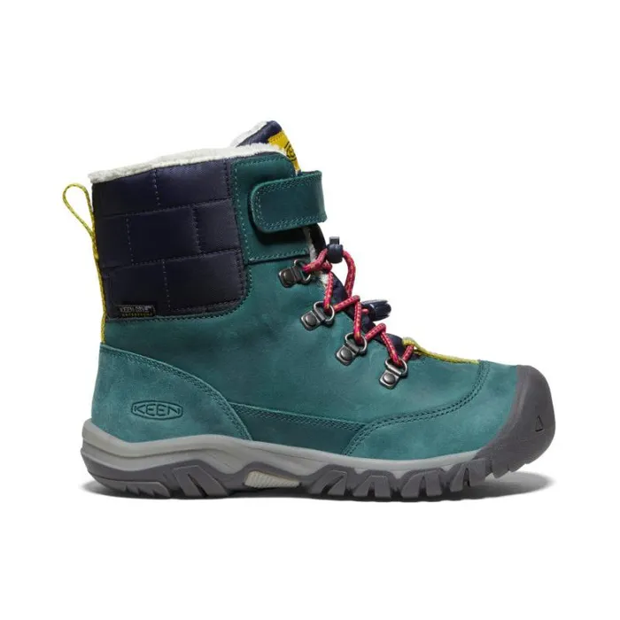 Kids KEEN Boots Big Kids039 Kanibou Waterproof Blue Leather Tall Boot