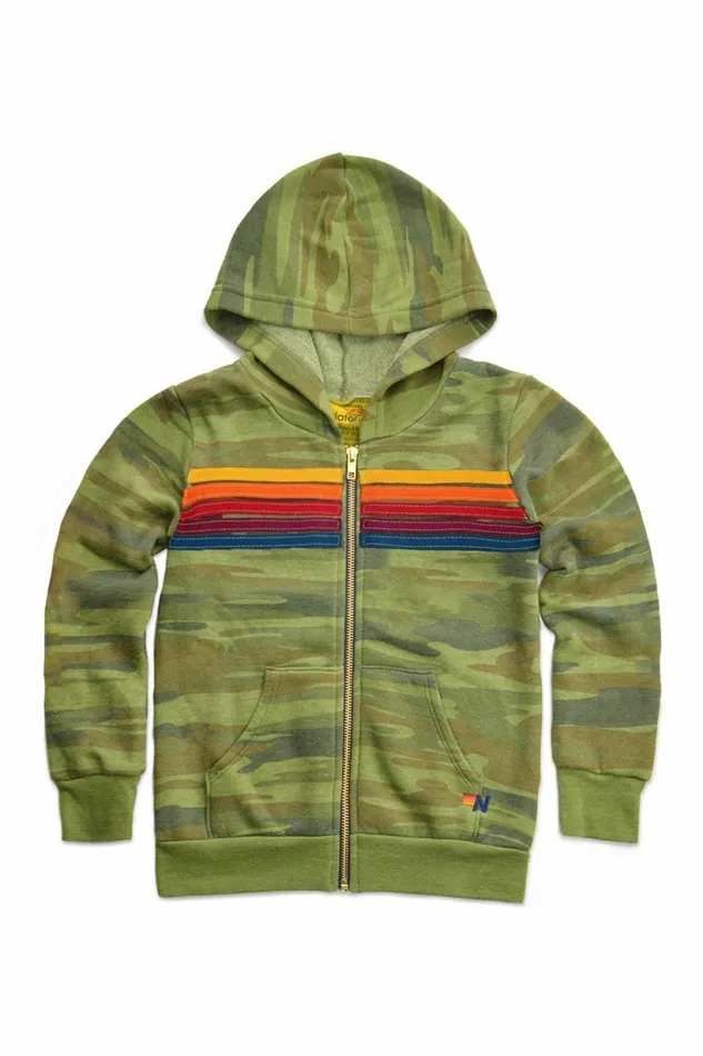 Kids KID039S 5 STRIPE HOODIE 8211 CAMO Aviator Nation