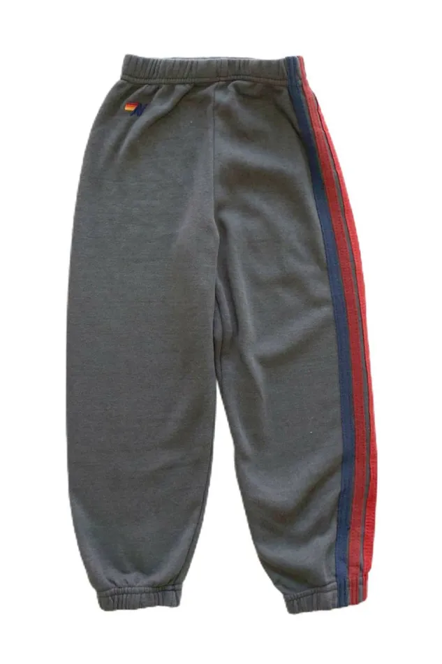Kids KID039S 5 STRIPE SWEATPANTS 8211 DARK GRAY RAINBOW Aviator Nation Kids KID039S 5 STRIPE SWEATPANTS 8211 DARK GRAY RAINBOW Aviator Nation