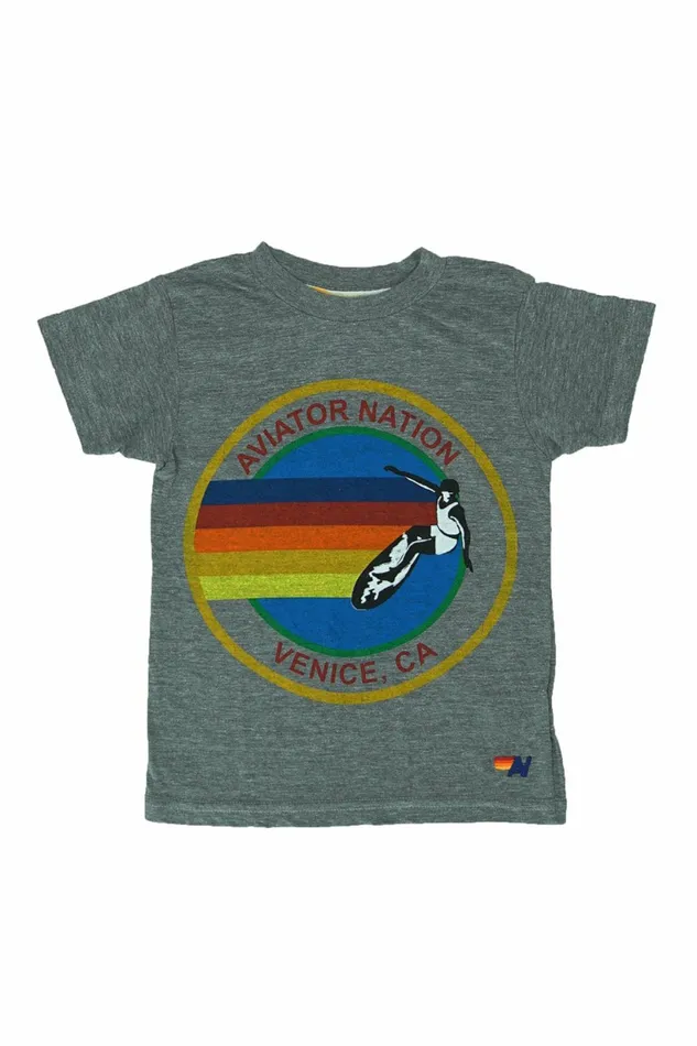 Kids KID039S AVIATOR NATION HAIGHT ASHBURY TEE 8211 HEATHER GREY Aviator Nation