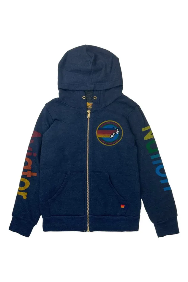 Kids KID039S AVIATOR NATION HAMPTONS ZIP HOODIE 8211 NAVY Aviator Nation