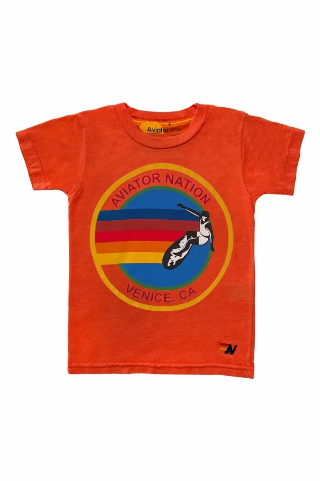 Kids KID039S AVIATOR NATION TEE 8211 ORANGE Aviator Nation