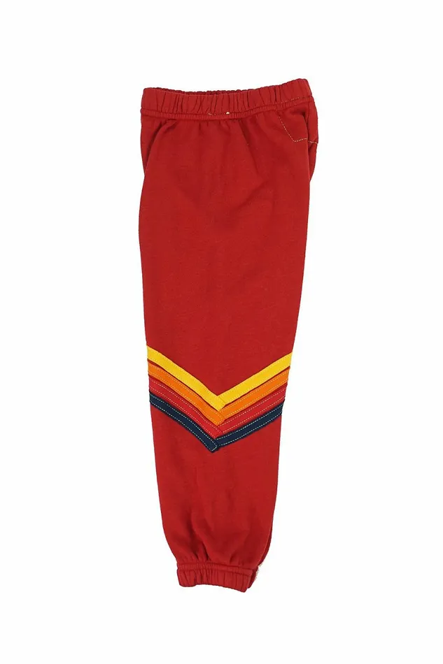 Kids KID039S CHEVRON SWEATPANTS 8211 RED Aviator Nation
