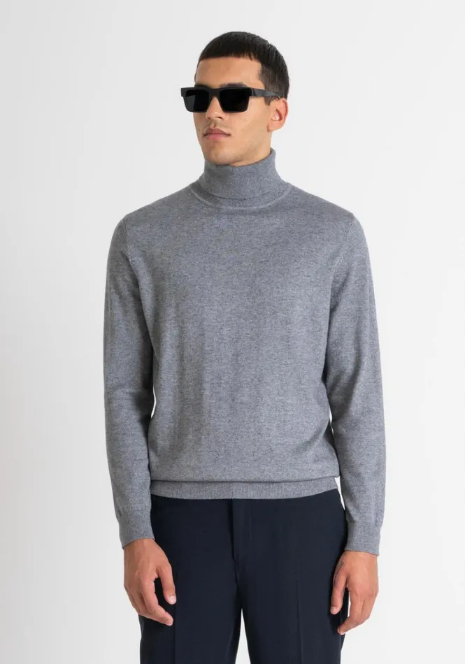 Knitwear Men Antony Morato Regular Fit Cashmere Blend Jumper Medium Melgrey