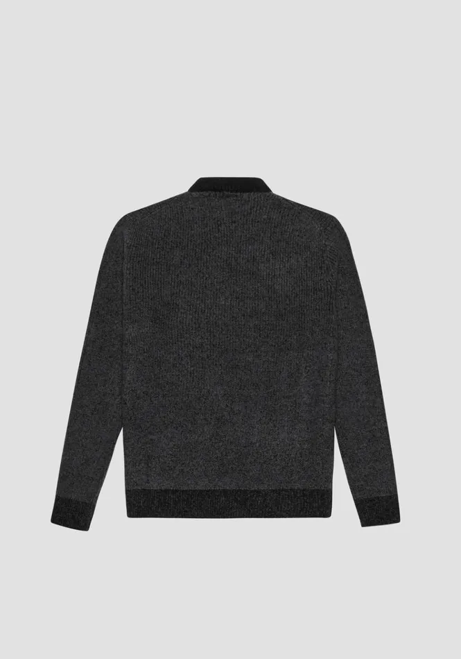 Knitwear Men Antony Morato Regular Fit Mohair Wool Blend Jumper Anthracite
