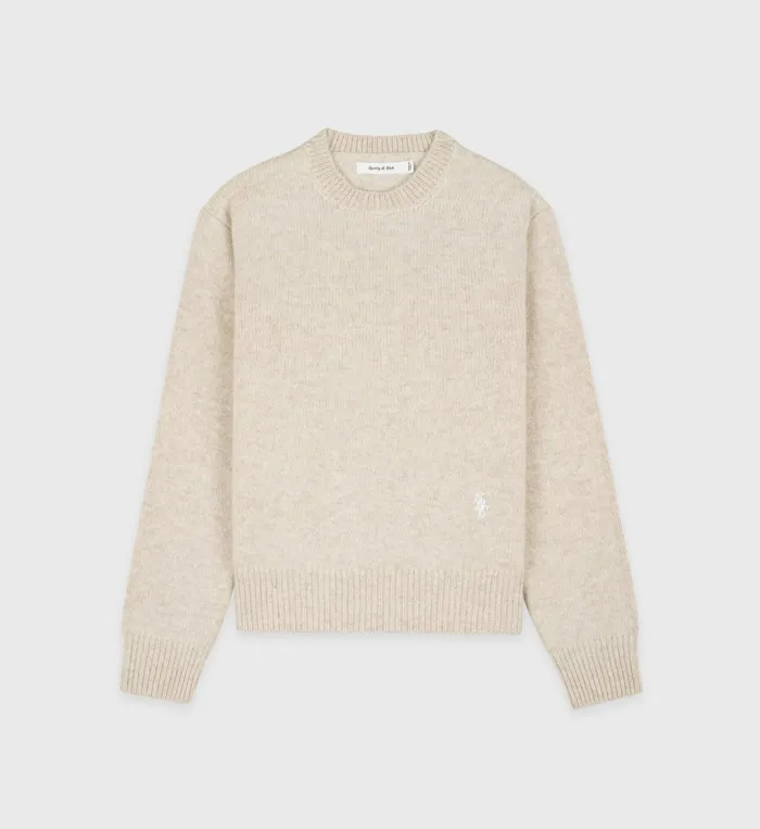 Knitwear Women Sporty and Rich SRC Wool Crewneck 8211 CreamWhite
