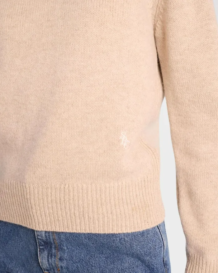 Knitwear Women Sporty and Rich SRC Wool Crewneck 8211 CreamWhite