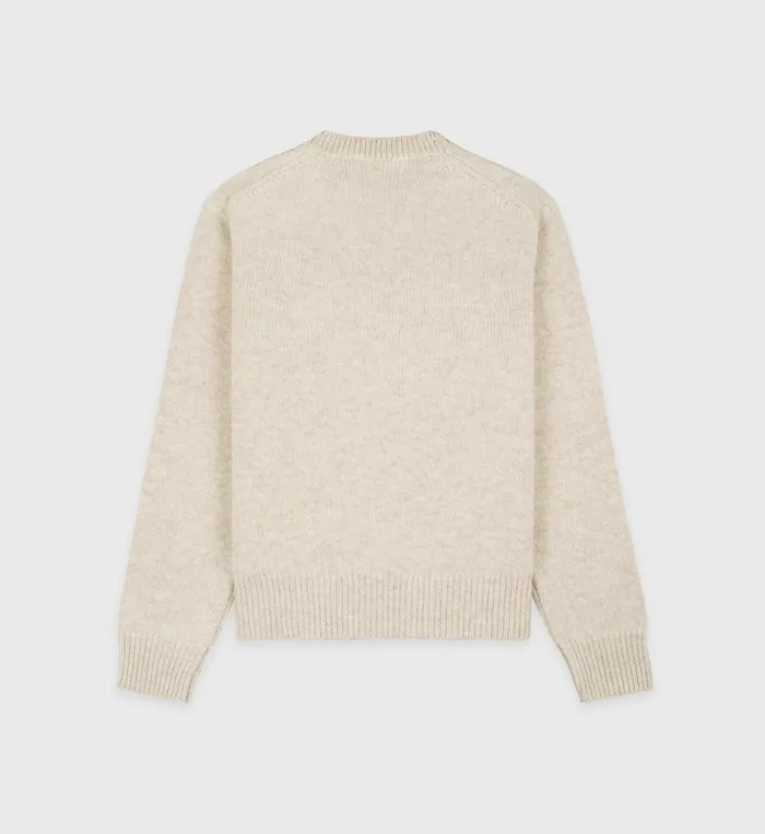 Knitwear Women Sporty and Rich SRC Wool Crewneck 8211 CreamWhite