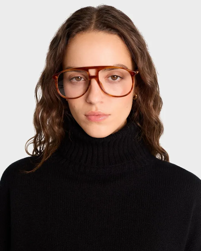 Knitwear Women Sporty and Rich SRC Wool Turtleneck 8211 BlackWhite