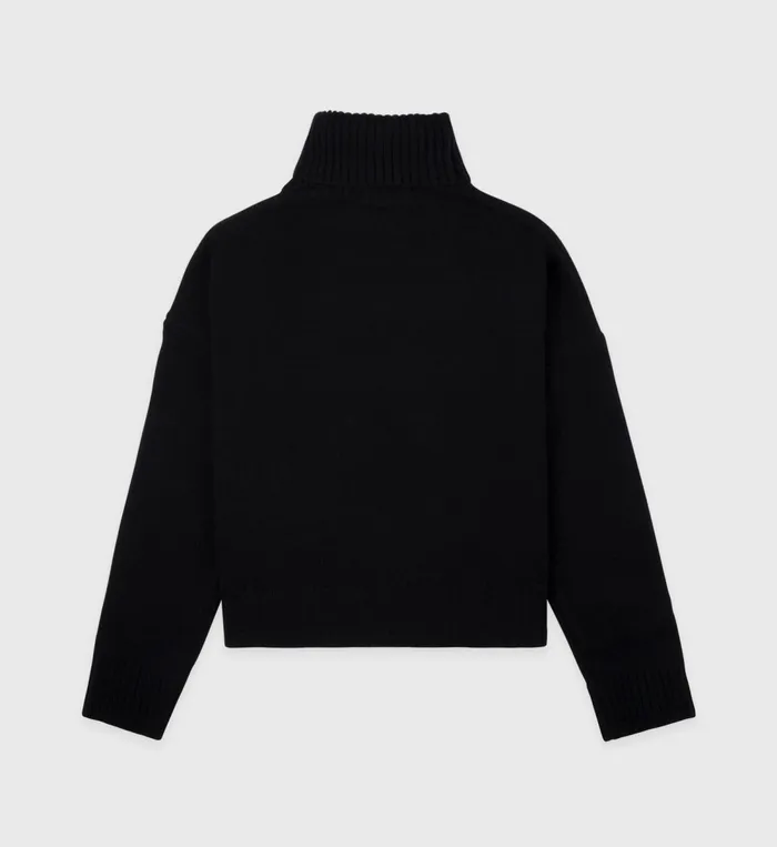 Knitwear Women Sporty and Rich SRC Wool Turtleneck 8211 BlackWhite