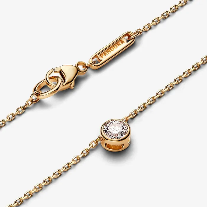 LabGrown Diamond Necklaces Women Pandora Online Era Bezel 14k Gold Labgrown Diamond Pendant Necklace Gold