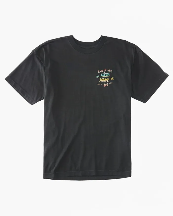 Let It Shine TShirt Washed Black Men Billabong TShirts