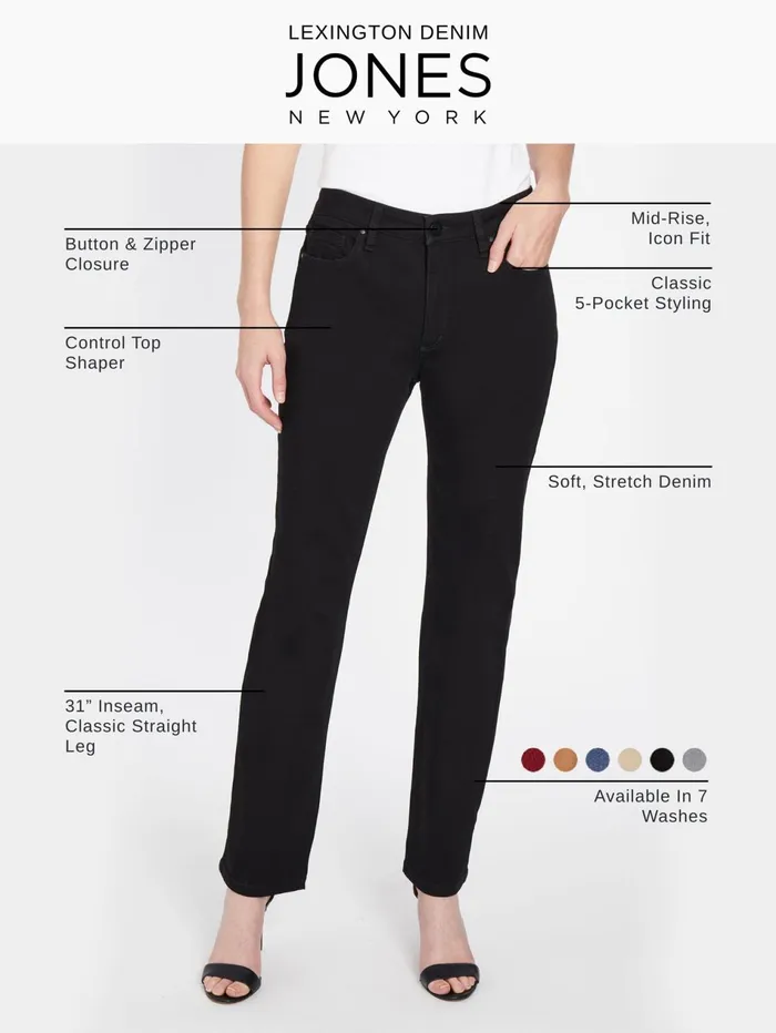 Lexington Straight Leg Jeans Soft White Women Jones New York Denim Lexington Straight Leg Jeans Soft White Women Jones New York Denim