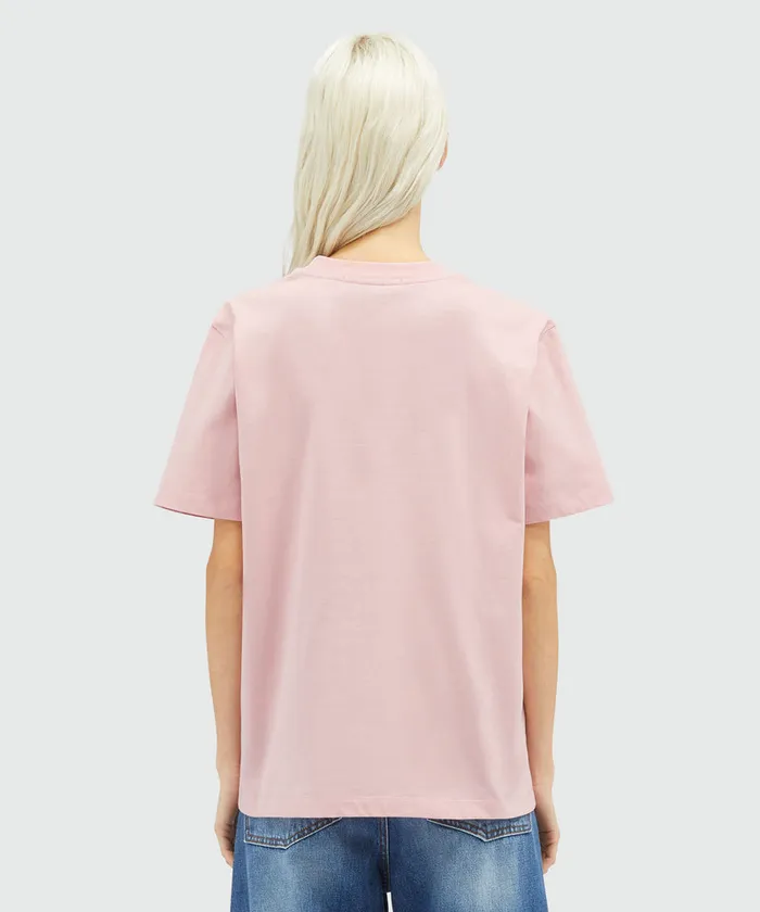 Light Pink Jersey TShirt With Print Women MSGM Tshirts