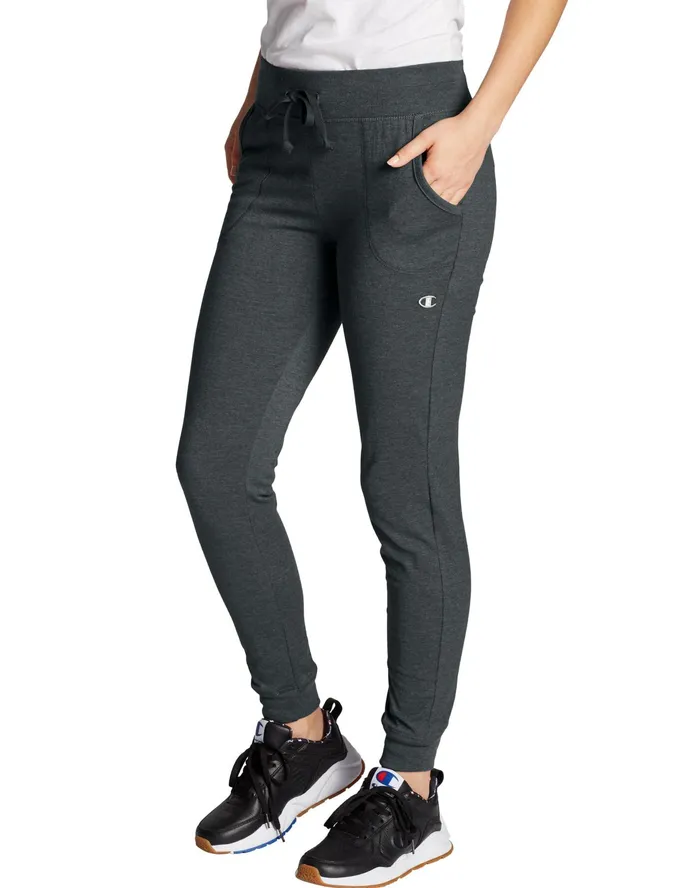 Lightweight Lounge Joggers C Logo 29034 Granite Heather Women Champion Pants