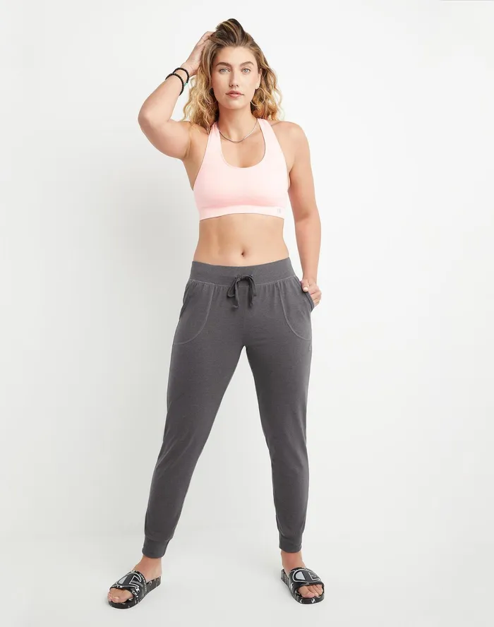 Lightweight Lounge Joggers C Logo 29034 Granite Heather Women Champion Pants