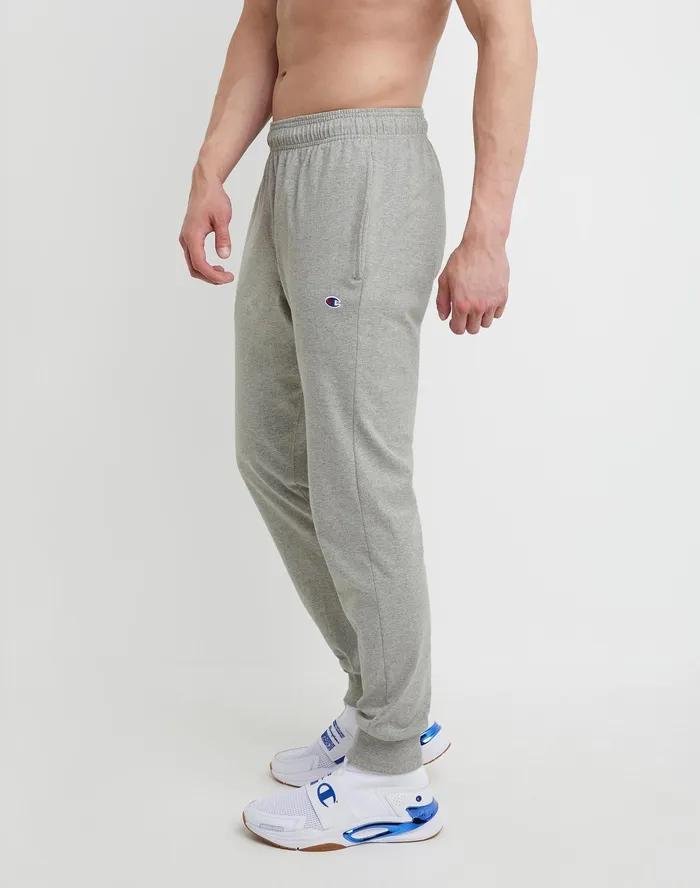 Lightweight Lounge Joggers C Logo 31034 Oxford Grey Men Champion Pants and Joggers