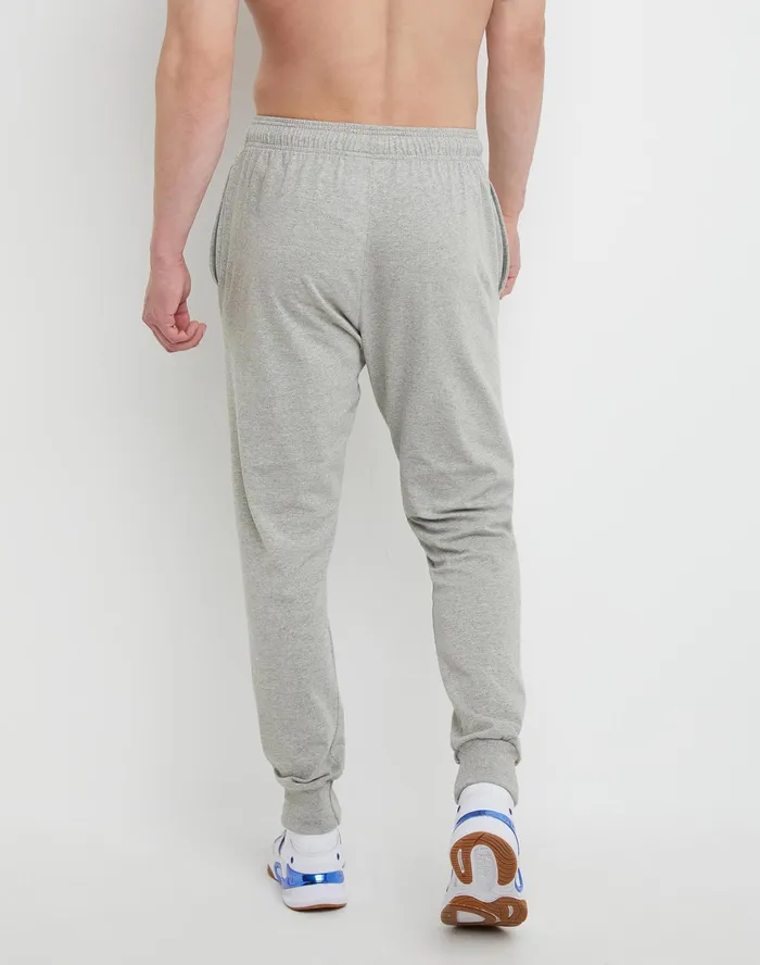 Lightweight Lounge Joggers C Logo 31034 Oxford Grey Men Champion Pants and Joggers