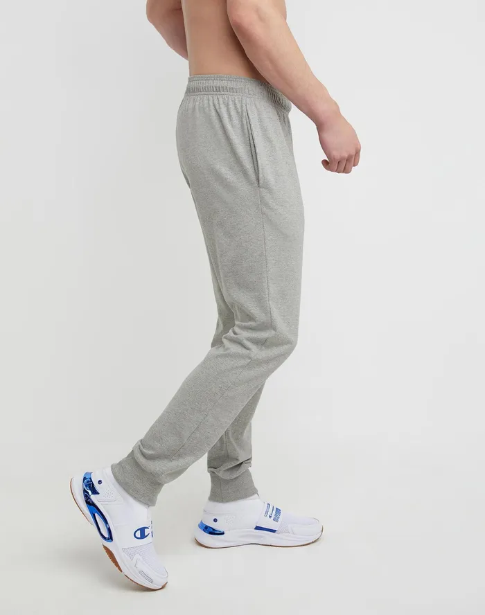 Lightweight Lounge Joggers C Logo 31034 Oxford Grey Men Champion Pants and Joggers