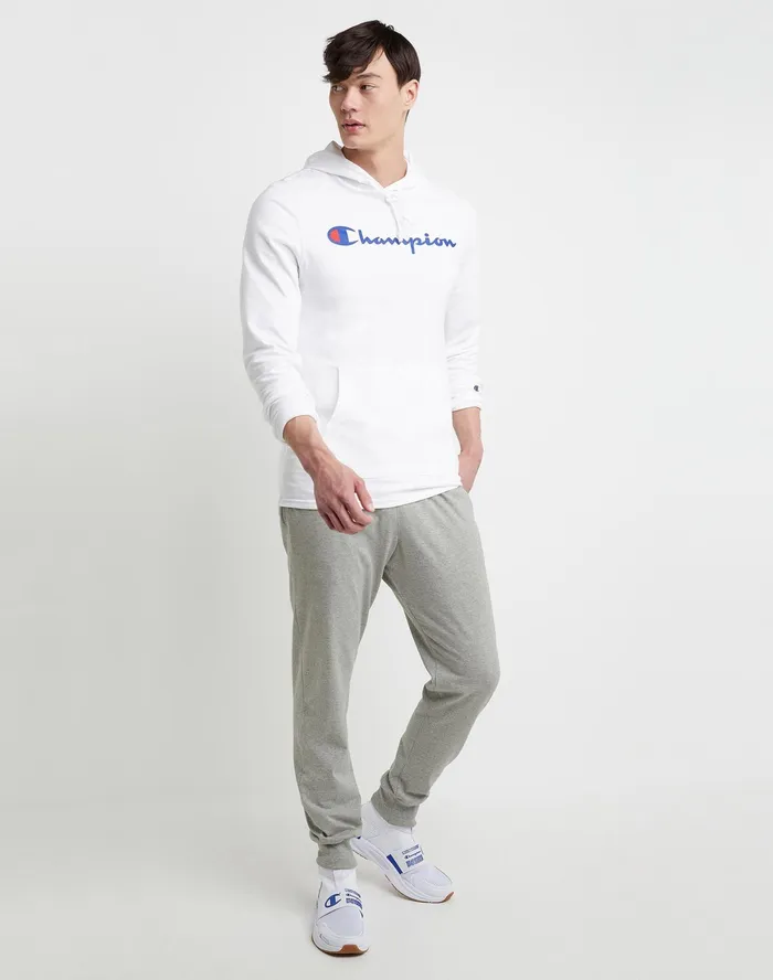 Lightweight Lounge Joggers C Logo 31034 Oxford Grey Men Champion Pants and Joggers